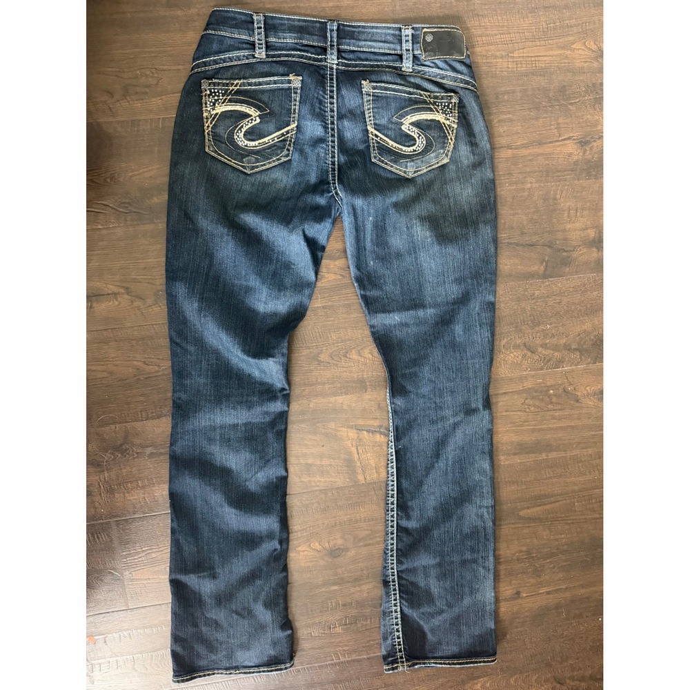 Silver Jeans Co Aiko Bootcut Jeans Dark Wash Whiskered W31 L33 L9530S AF438